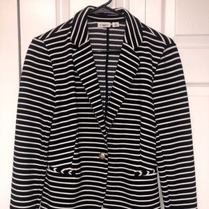 Cato Navy and White Striped Blazer, Sz S